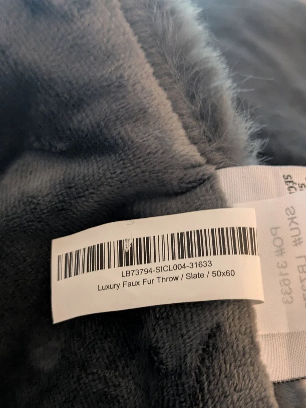 Quince Plush Faux Fur Throw Blanket - Charcoal Gray